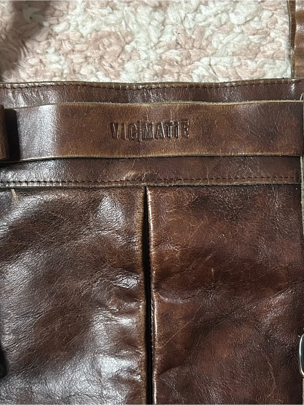 Vintage Vic Matie Brown Leather Tote Bag